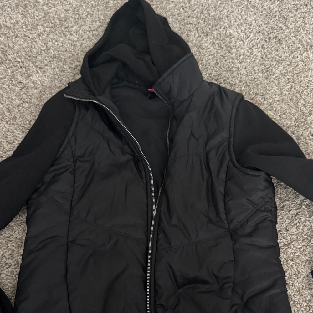 Puma Black Hooded jacket with Zipper